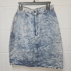 Vintage Jj Magirk Jean Skirt Size 5 100% Cotton